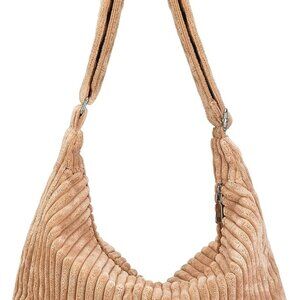 Women Corduroy Hobo Bag Adjustable Strap Shoulder Crossbody Purse Tote